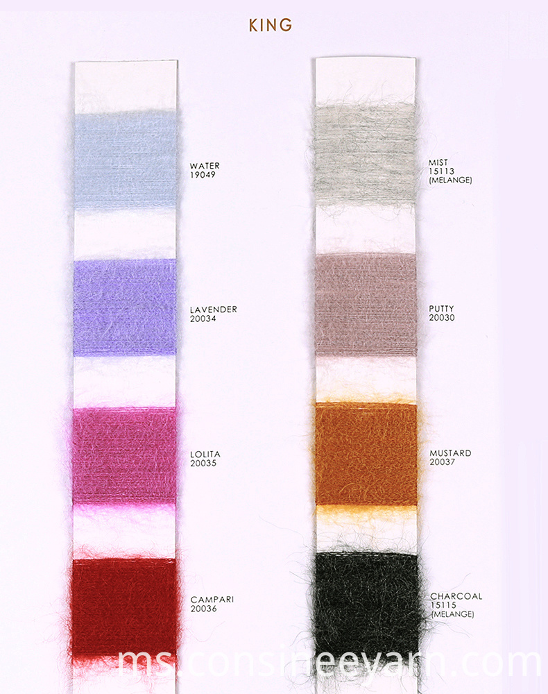 menyikat Kid Mohair Benang brushed Kid Mohair Yarn
